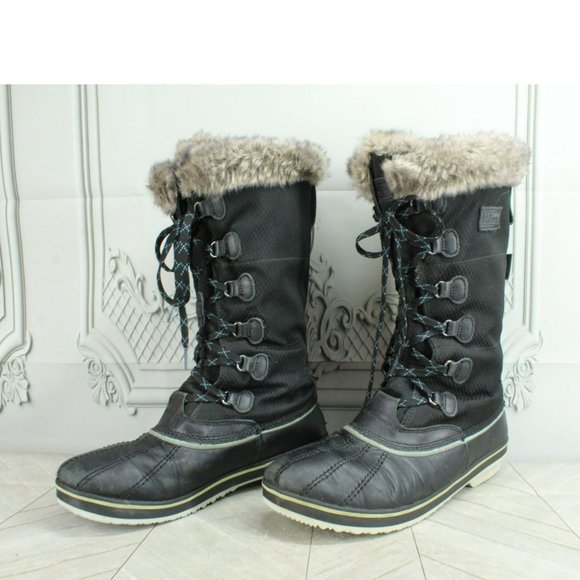 LL Bean Rangeley Black Leather Waterproof Insulated Tall Pac Boots Size 10 M - Picture 9 of 9